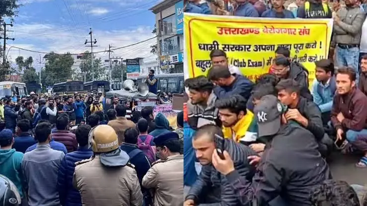 रिक्त पदों में भर्ती की माँग लेकर बेरोज़गारों का मुख्यमंत्री आवास कूच